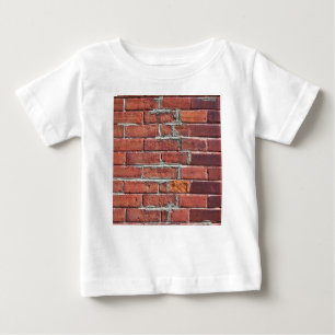 Stilvolle Red Textured Brick Wall Baby T-shirt