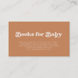 Stilvolle Retro Brown Baby Dusche Reservierung Kar Begleitkarte