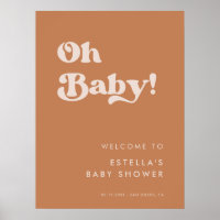 Stilvolle Retro Brown Zucker Oh Baby