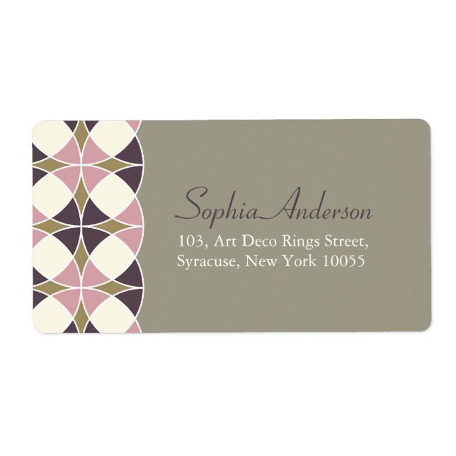 Stilvolle Retro-Chic Art Deco Hochzeitsadressen La (Vorne)