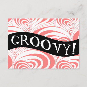 Stilvolle Retro Coral Galaxy Swirl Groovy Einladun Einladung