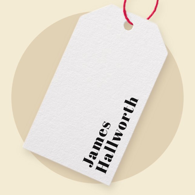 Stilvolle Retro Moderne Schrift | bearbeitbares Sc Geschenkanhänger (Von Creator hochgeladen)