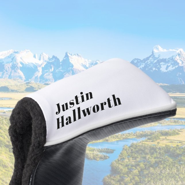 Stilvolle Retro Moderne Schrift | bearbeitbares Sc Golf Headcover (Von Creator hochgeladen)