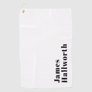 Stilvolle Retro Moderne Schrift bearbeitbares Sc Golfhandtuch