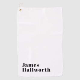 Stilvolle Retro Moderne Schrift | bearbeitbares Sc Golfhandtuch