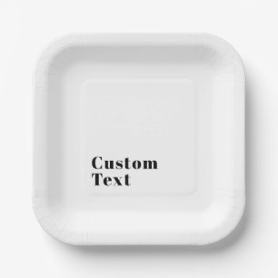 Stilvolle Retro Moderne Schrift   bearbeitbares Sc Pappteller