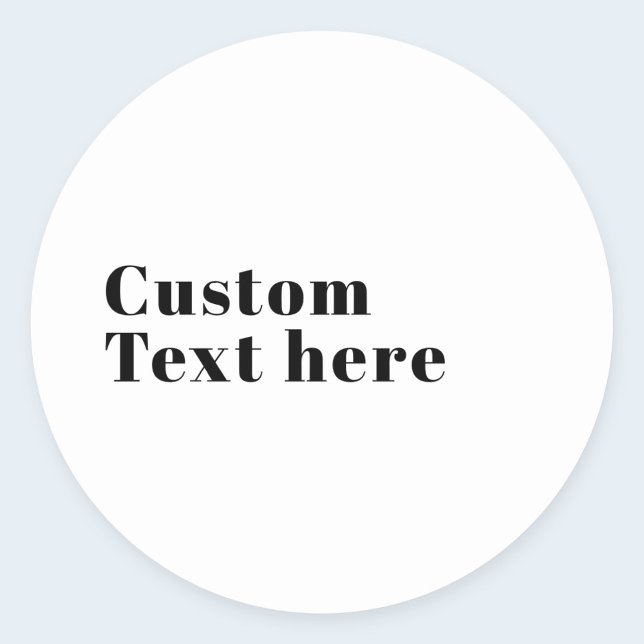 Stilvolle Retro Moderne Schrift | bearbeitbares Sc Runder Aufkleber (Von Creator hochgeladen)