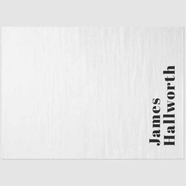 Stilvolle Retro Moderne Schrift | bearbeitbares Sc Seidenpapier (Vorderseite)