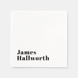 Stilvolle Retro Moderne Schrift | bearbeitbares Sc Serviette