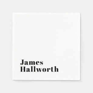 Stilvolle Retro Moderne Schrift   bearbeitbares Sc Serviette