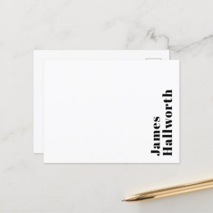Stilvolle Retro-Moderne-Schrift   Editierbares Sch Postkarte