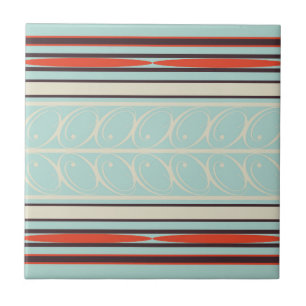 Stilvolle Retro Pattern Keramik Tile Fliese