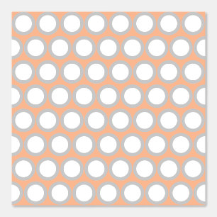 Stilvolle Retro Peach White Polka Dots Muster Tapete