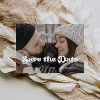 Stilvolle Retro-Save the Date-Fotokarte