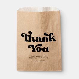 Stilvolle Retro-Schwarz-Weiß-Hochzeit Geschenktütchen