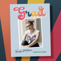 Stilvolle Retro Vintag 1 Foto Grad Ankündigung