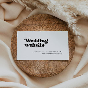 Stilvolle Retro-Website für Schwarz-Weiß-Hochzeit Begleitkarte