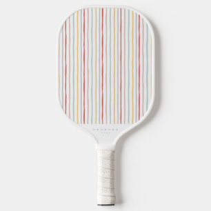 Stilvolle Retusche in schulische farbenfrohe Strei Pickleball Schläger