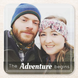 Stilvolle Rezeption für kundenspezifische Hochzeit Rechteckiger Pappuntersetzer