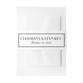 Stilvolle Roaring 20er Hochzeit Einladungsbanderole