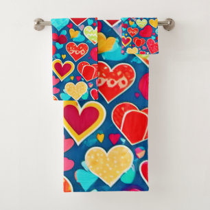 Stilvolle Romance: Chic Hearts Elegance Badhandtuch Set