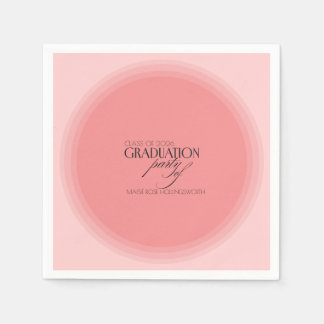 Stilvolle rosa anpassbare Abschlussfeier Serviette