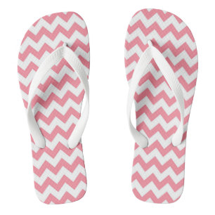 Stilvolle rosa Chevron-Muster Flip Flops
