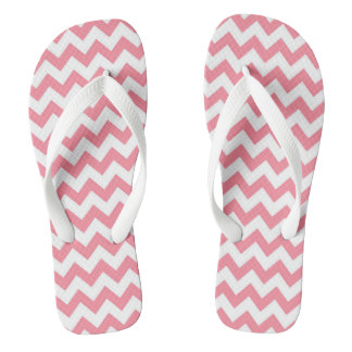Stilvolle rosa Chevron-Muster Flip Flops