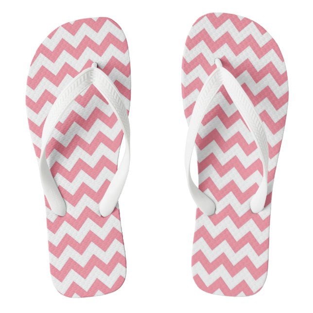 Stilvolle rosa Chevron-Muster Flip Flops (Fußbett)