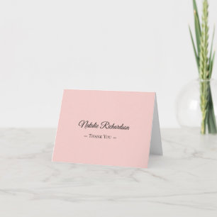 Stilvolle rosa Dankeschön-Karte Dankeskarte