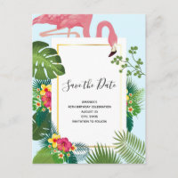 Stilvolle rosa Flamingo Tropical ThemeSpeichern Si