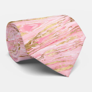 Stilvolle rosa Gold abstrakt Marmor Flüssiglack Krawatte