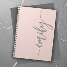 Stilvolle Rosa, graue Kalligraphie Name