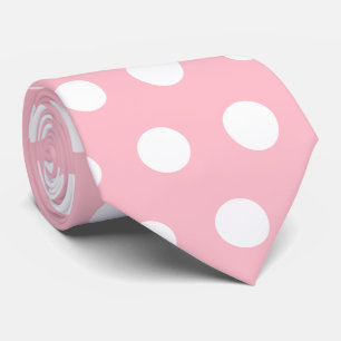 Stilvolle Rosa Krawatte mit knackigen weißen Dot A