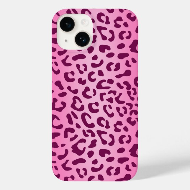 Stilvolle Rosa Leopard Print Case-Mate iPhone Hülle (Rückseite)