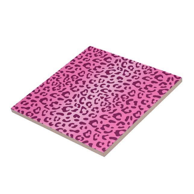 Stilvolle Rosa Leopard Print Fliese (Seite)