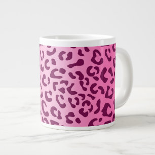 Stilvolle Rosa Leopard Print Jumbo-Tasse