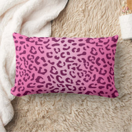 Stilvolle Rosa Leopard Print Lendenkissen