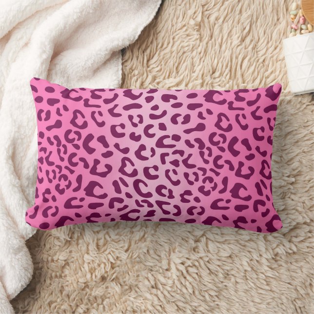 Stilvolle Rosa Leopard Print Lendenkissen (Decke)