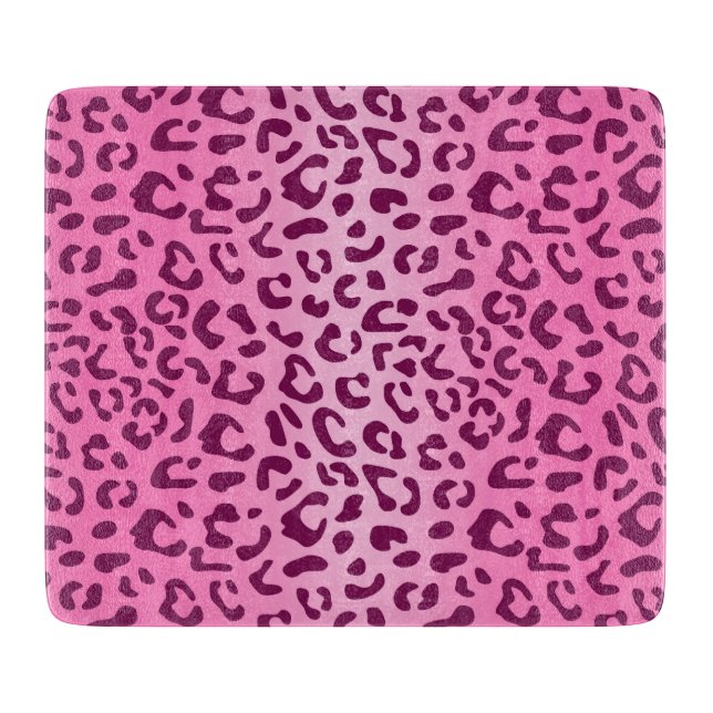 Stilvolle Rosa Leopard Print Schneidebrett (Vorderseite)