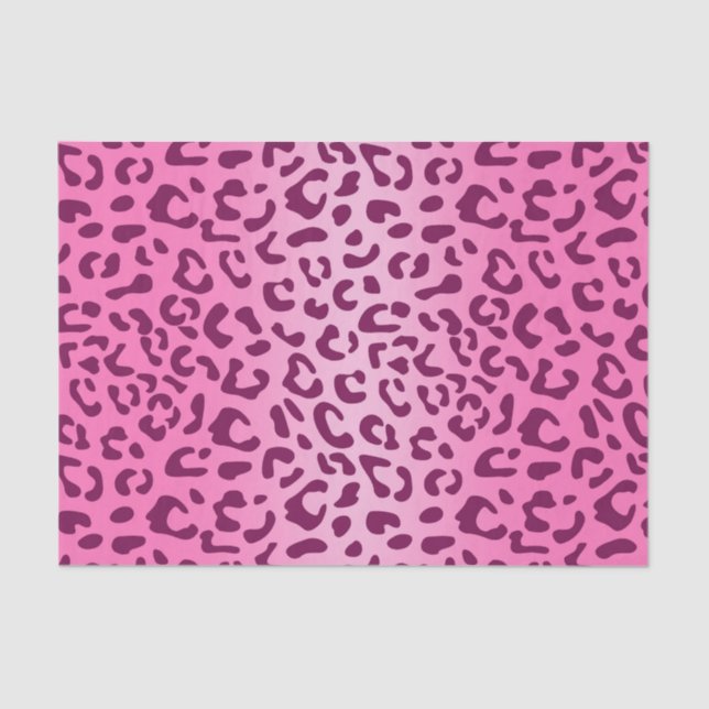 Stilvolle Rosa Leopard Print Seidenpapier (Vorderseite)