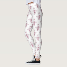 Stilvolle Rosa Marmor- und Hummerdrucke Leggings