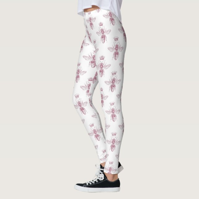 Stilvolle Rosa Marmor- und Hummerdrucke Leggings (Links)