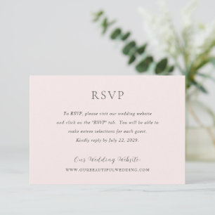 Stilvolle rosa Moderne Hochzeit RSVP Karte