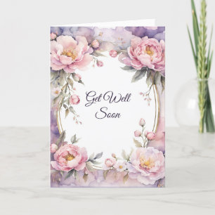 Stilvolle Rosa Peony Oval Rahmen werden gut. Karte
