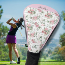 Stilvolle rosa Rosen Namensmonogramm