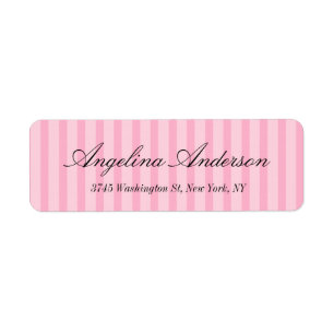 Stilvolle Rosa Streifen Handwriting Moderne Femini