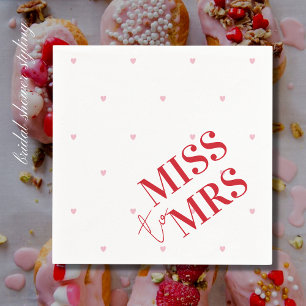 Stilvolle Rosa und Rote Liebe Herz Bridal Miss zu  Serviette