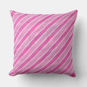 Stilvolle rosa und silberne Folien-Weihnachtsstrei Kissen