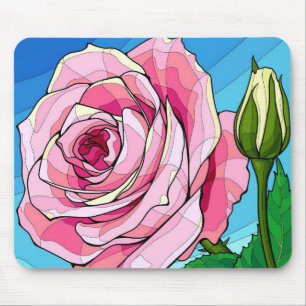 Stilvolle Rose Elegante Mousepad